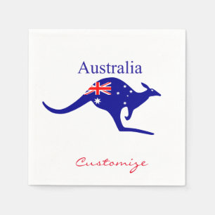 Serviette En Papier Australie Drapeau Kangaroo Thunder_Cove