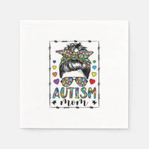 Serviette En Papier Autism Mom Life Messy Bun Bleached Mother’s Day