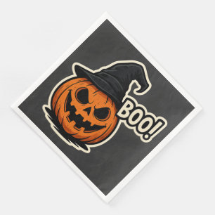 Serviette En Papier Autocollant Halloween drôle et effrayant
