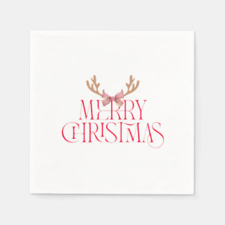 Serviette En Papier Autocollant Joyeux Noël – Étiquette de cadeau de v