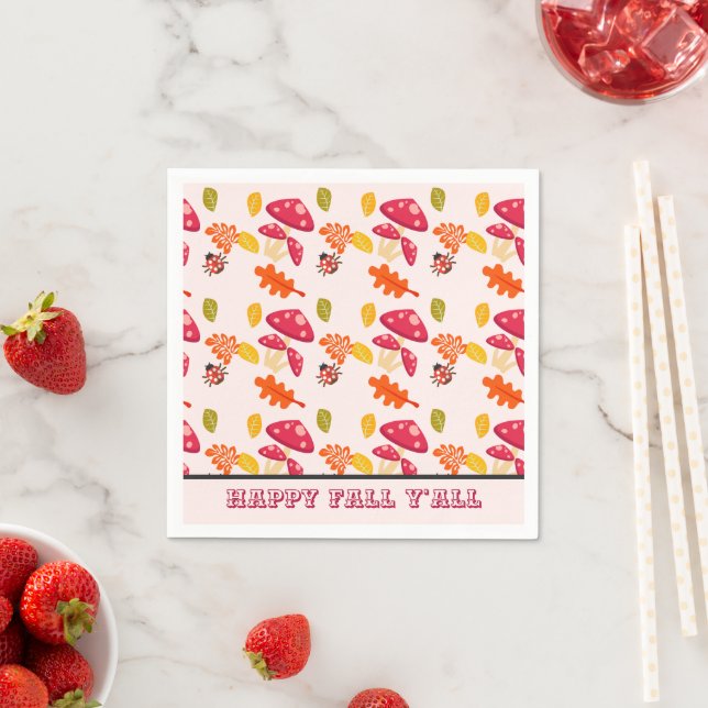 Serviette En Papier Automne (En situation)