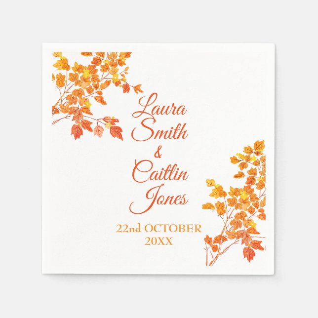 Serviette En Papier Automne (Devant)
