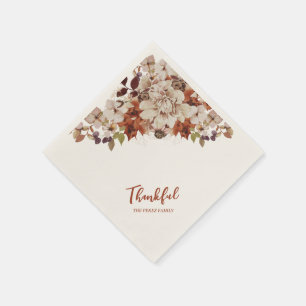 Serviette En Papier Automne/Automne Amis donnant / Merci Dîner