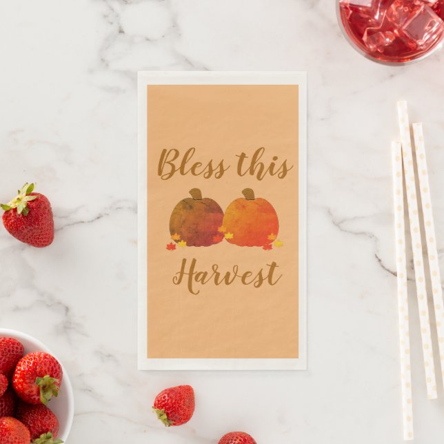 Serviette En Papier Automne/Automne/Citrouille (En situation)