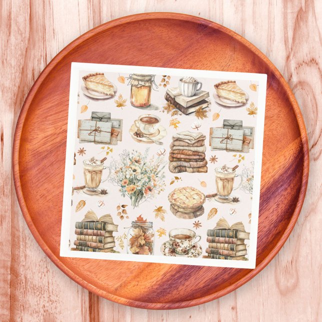 Serviette En Papier Automne Automne Favori Motif esthétique essentiel (In situ)