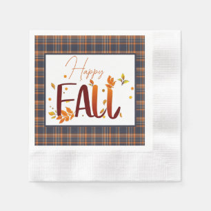 Serviette En Papier Automne/Automne/Feuille/Plaid