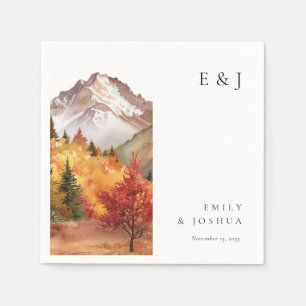 Serviette En Papier Automne Automne Mariage élégant