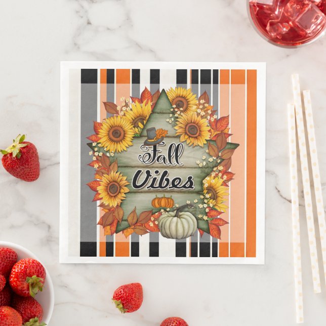 Serviette En Papier Automne Belle Collection tendance Thanksgiving (En situation)