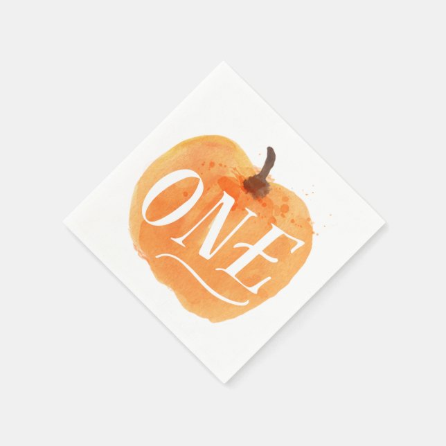 Serviette En Papier Automne Citrouille Automne | Premier anniversaire (Coin)