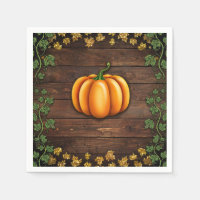 Automne Citrouille Rustique Vert Or Lierre Campagn