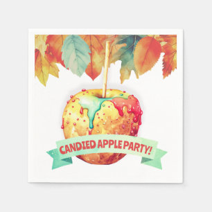 Serviette En Papier Automne Coloré Automne Candé Pomme fête