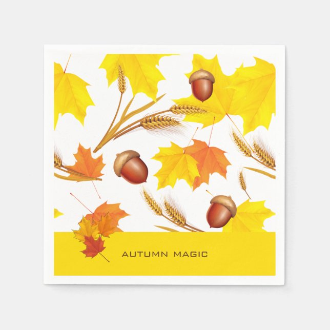 Serviette En Papier Automne d'or (Devant)