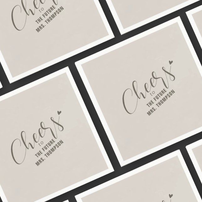 Serviette En Papier Automne Félicitations Futur Mme Taupe Fête des mar (Créateur téléchargé)