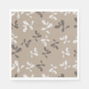 Serviette En Papier Automne Feuillage Feuille Motif Brown