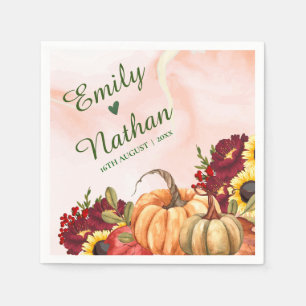 Serviette En Papier Automne Feuilles Citrouille Mariage de automne tou