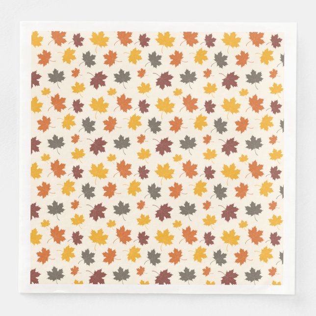Serviette En Papier Automne Feuilles en chute (Devant)