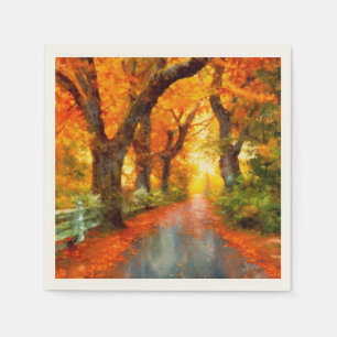 Serviette En Papier Automne/Feuilles/nature 