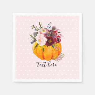 Serviette En Papier automne, floral, citrouille