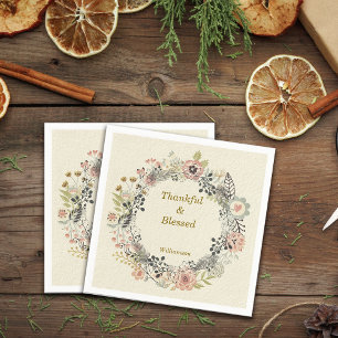 Serviette En Papier Automne Flores Automne Personnaliser la fête