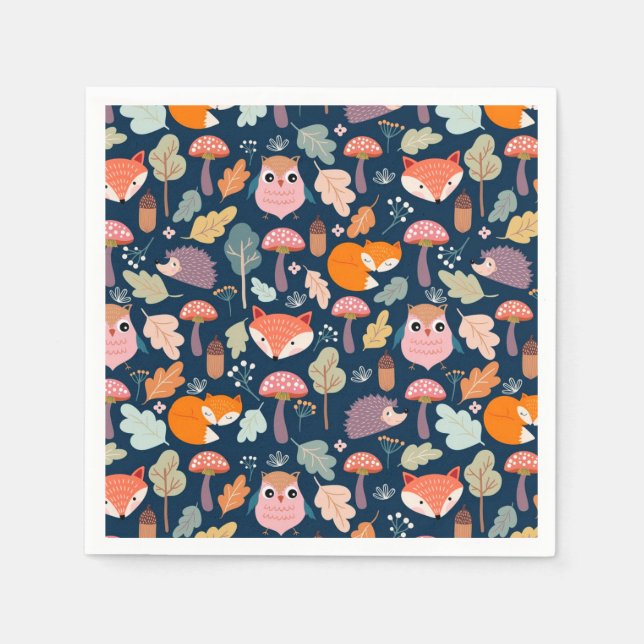 Serviette En Papier Automne/Forêt (Devant)