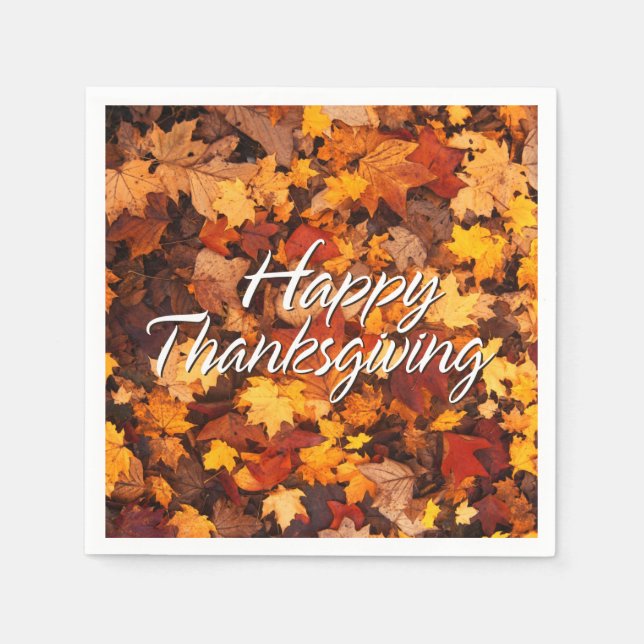 Serviette En Papier Automne laisse 6 options (Devant)