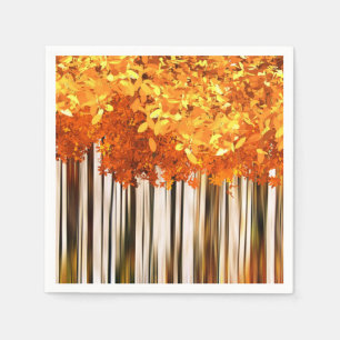 Serviette En Papier automne maple tree forêt automne orange gris blanc