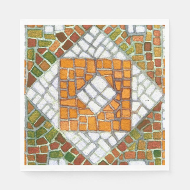 Serviette En Papier AUTOMNE MOSAIC Standard Panier-repas (Devant)