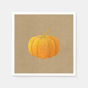 Serviette En Papier Automne Orange Glittered Parties scintillant Autom