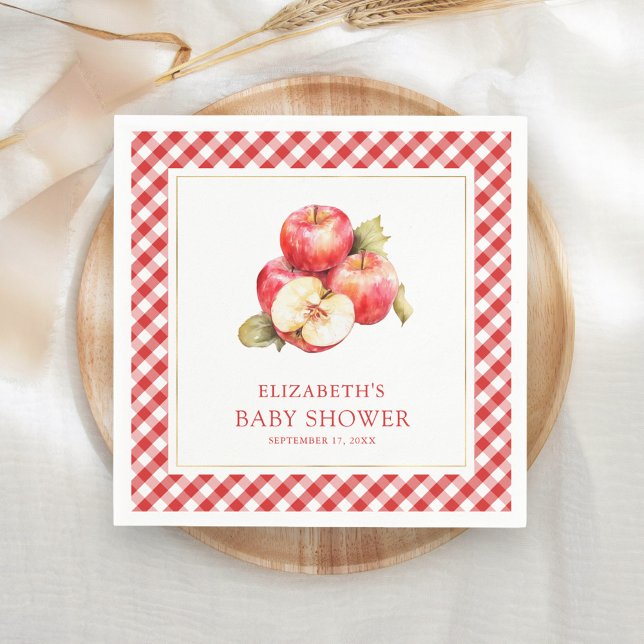 Serviette En Papier Automne Pomme de nos yeux Baby shower (Créateur téléchargé)