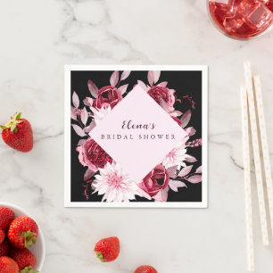 Serviette En Papier Automne Romance Gold Frame Floral nage douche