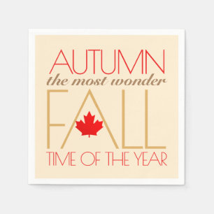 Serviette En Papier Automne Rouge Feuille Word Art Wonder Automne ...