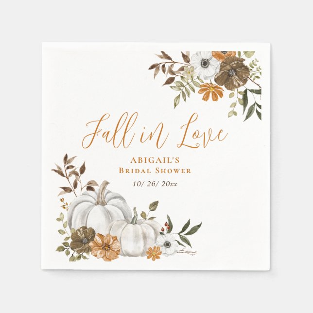 Serviette En Papier Automne Russe Fête des mariées Citrouille (Devant)