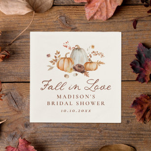 Serviette En Papier Automne rustique Floral de citrouille Tomber en am