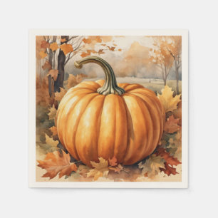 Serviette En Papier Automne Saison Automne Thème Citrouille