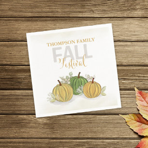 Serviette En Papier Automne Thanksgiving Gourds Custom