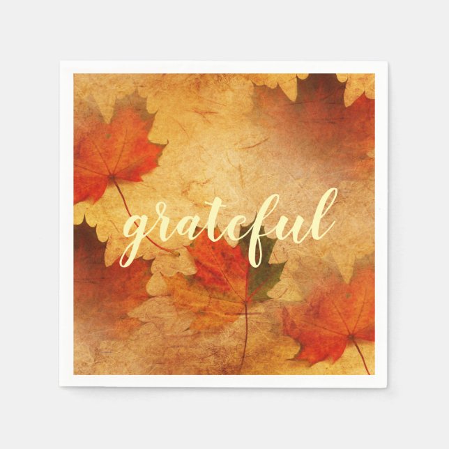 Serviette En Papier Automne Thanksgiving vacances sur mesure (Devant)