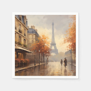 Serviette En Papier automne vintage à Paris France