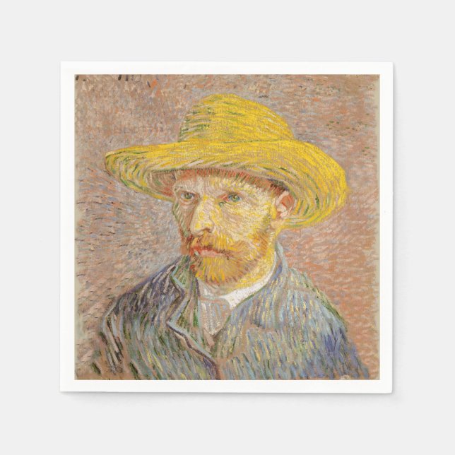 Serviette En Papier Autoportrait impressionniste de Vincent Van Gogh p (Devant)