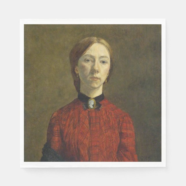 Serviette En Papier Autoportrait (par Gwen John) (Devant)