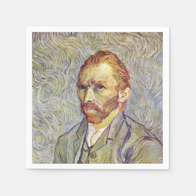 Serviette En Papier Autoportrait Vincent Willem van Gogh (Devant)