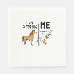 Serviette En Papier Autre cadeau de licorne 66 ans anniversaire et moi