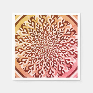 Serviette En Papier Autre couleur symétrique motif