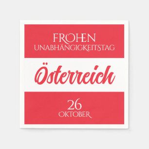 Serviette En Papier Autriche Fête de l'Indépendance drapeau national a
