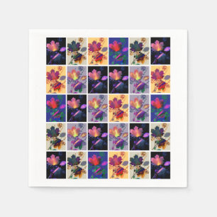 Serviette En Papier Autumn Leaves Rustic Patchwork