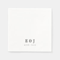Avec Amour Simple Élégant Couple Mariage Monogramm