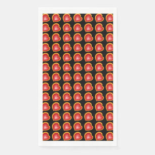 Serviette En Papier Avec beaucoup d'amour Rouge Jaune Motif de Coeurs