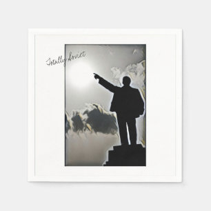 Serviette en papier avec image stylisée de Lénine