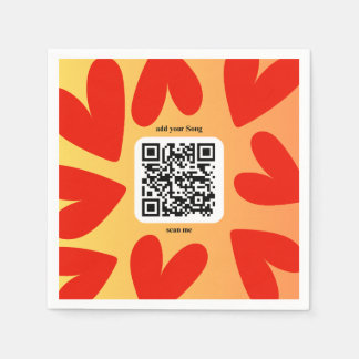 Serviette En Papier Avec une chanson personnelle par code QR