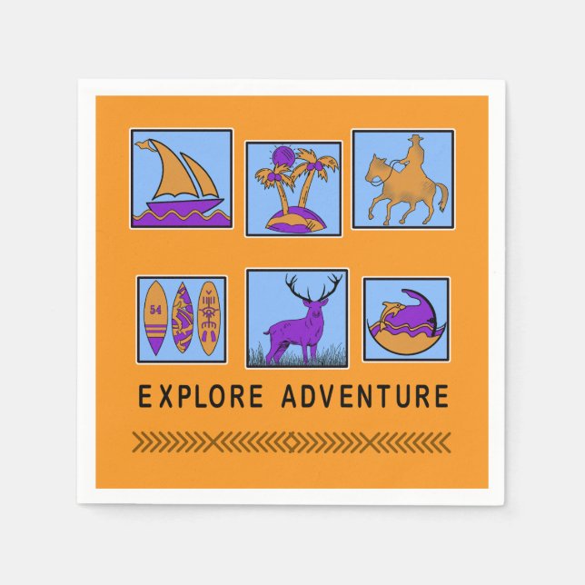 Serviette En Papier aventure (Devant)