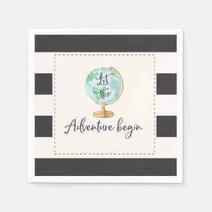 Serviette En Papier Aventure commence Baby shower Party Napkin